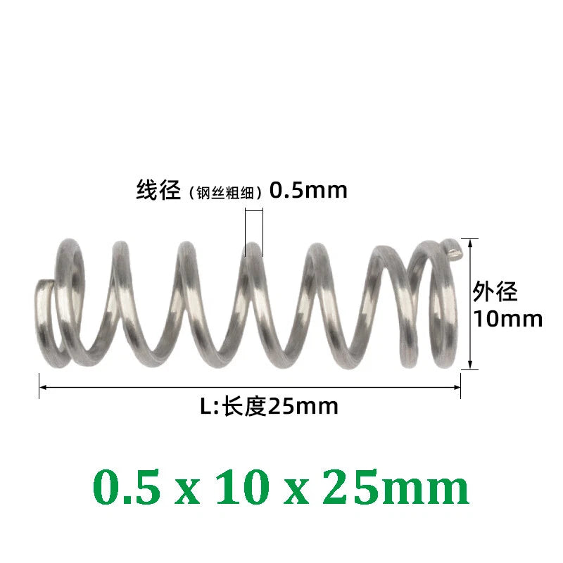 Compression Spring 0.2-0.5mm Wire Diameter Pressure Small Spring Stainless Steel