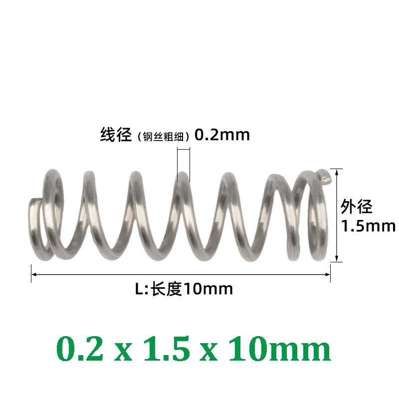 Compression Spring 0.2-0.5mm Wire Diameter Pressure Small Spring Stainless Steel