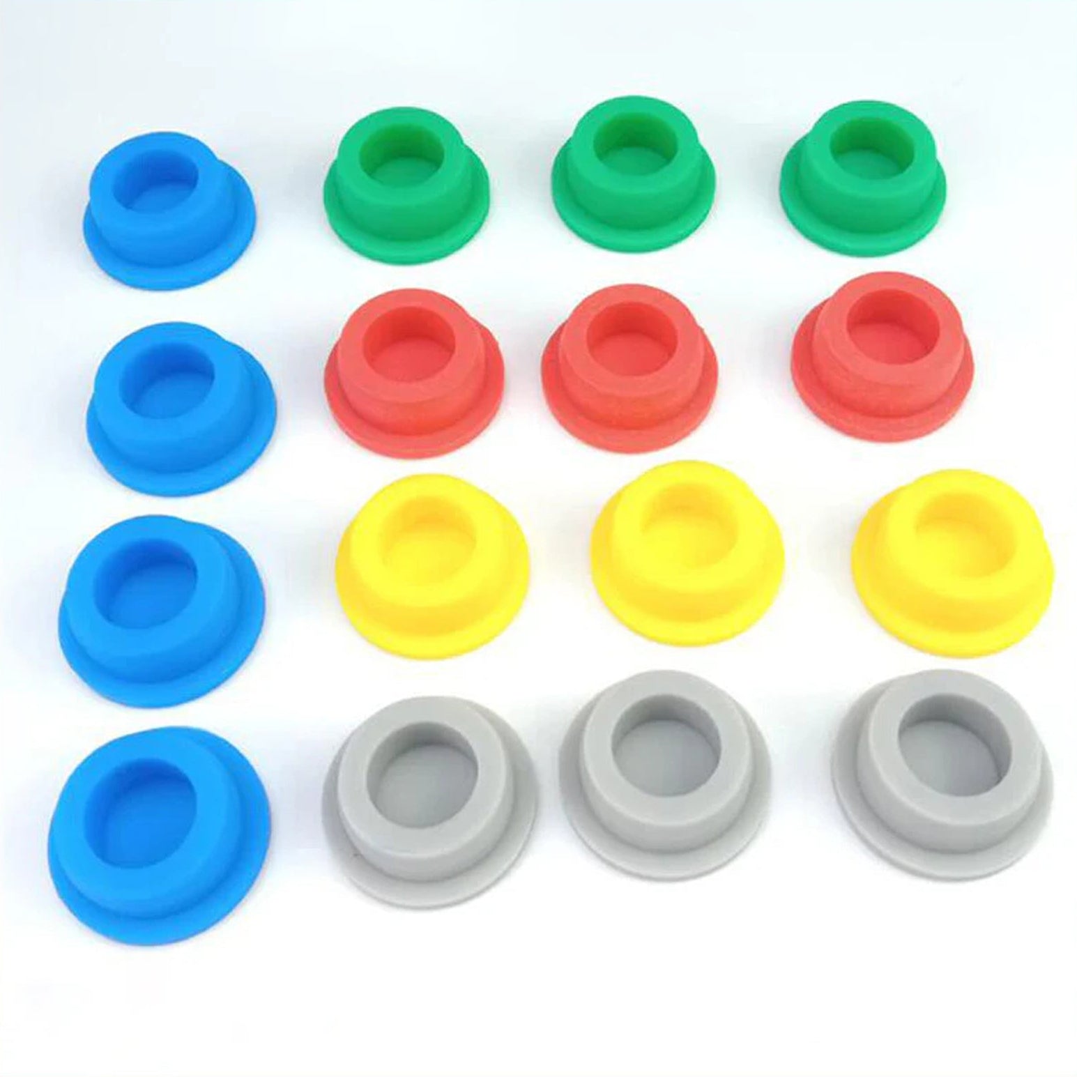 Yellow Hole Plugs Round Silicone Rubber Seal Blanking End Caps Seal Bung 13mm ~ 48.5mm