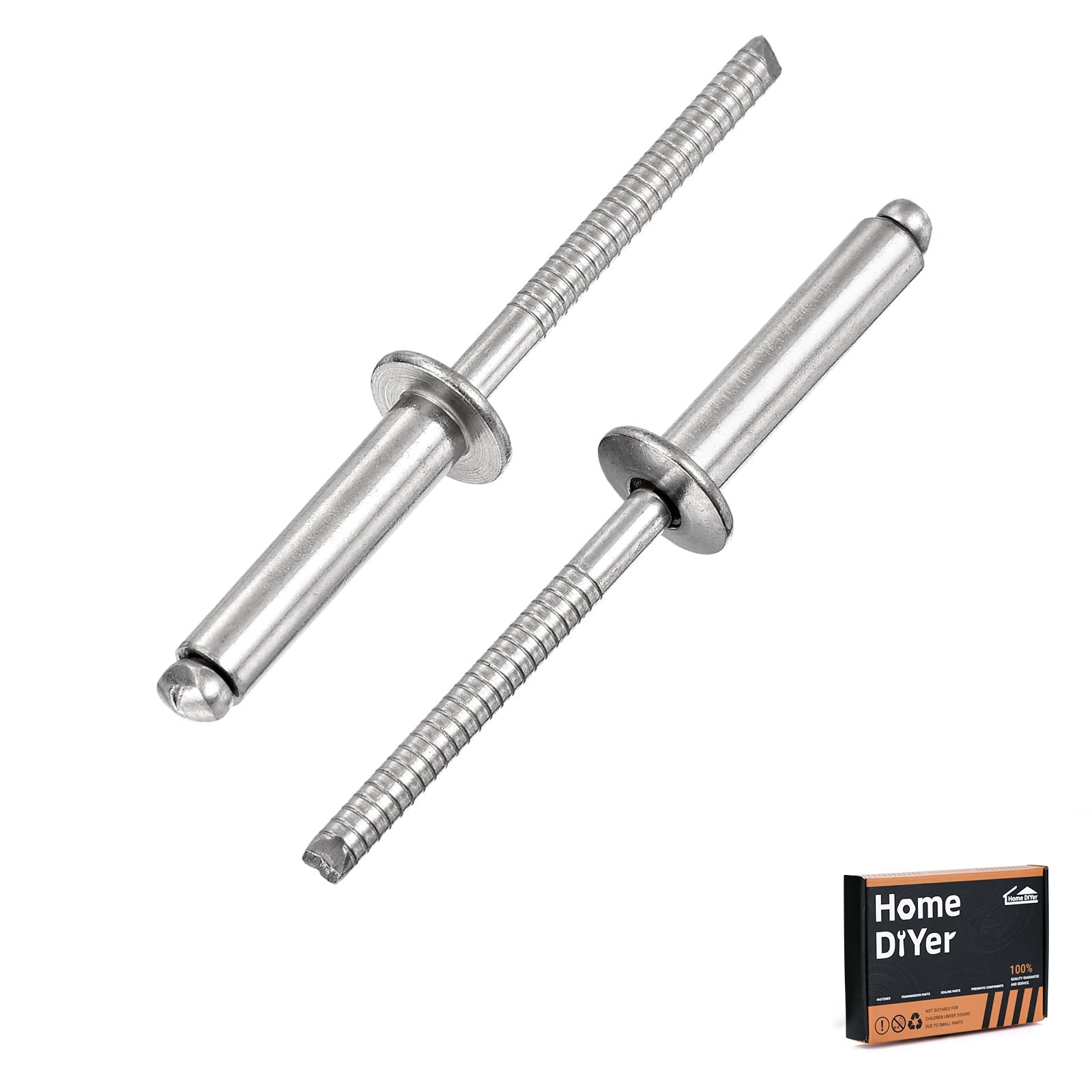 A2-70 Stainless Steel Dome Head Pop Rivets – Open End Blind Rivets 3mm, 4mm, 4.8mm, 5mm