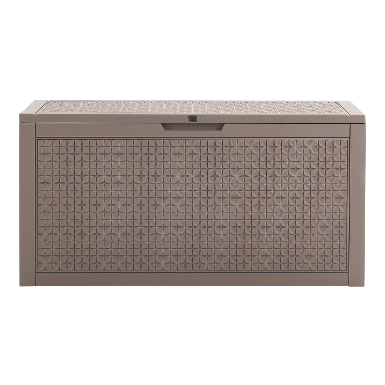 Outdoor Storage Box, 100 Gallon Resin Deck Box, Backyard Outside Toy and Towel Storage Cabinet Waterproof, for Patio Furniture Cushions, Garden Tools, Pool Supplies & Package Delivery (Grey)