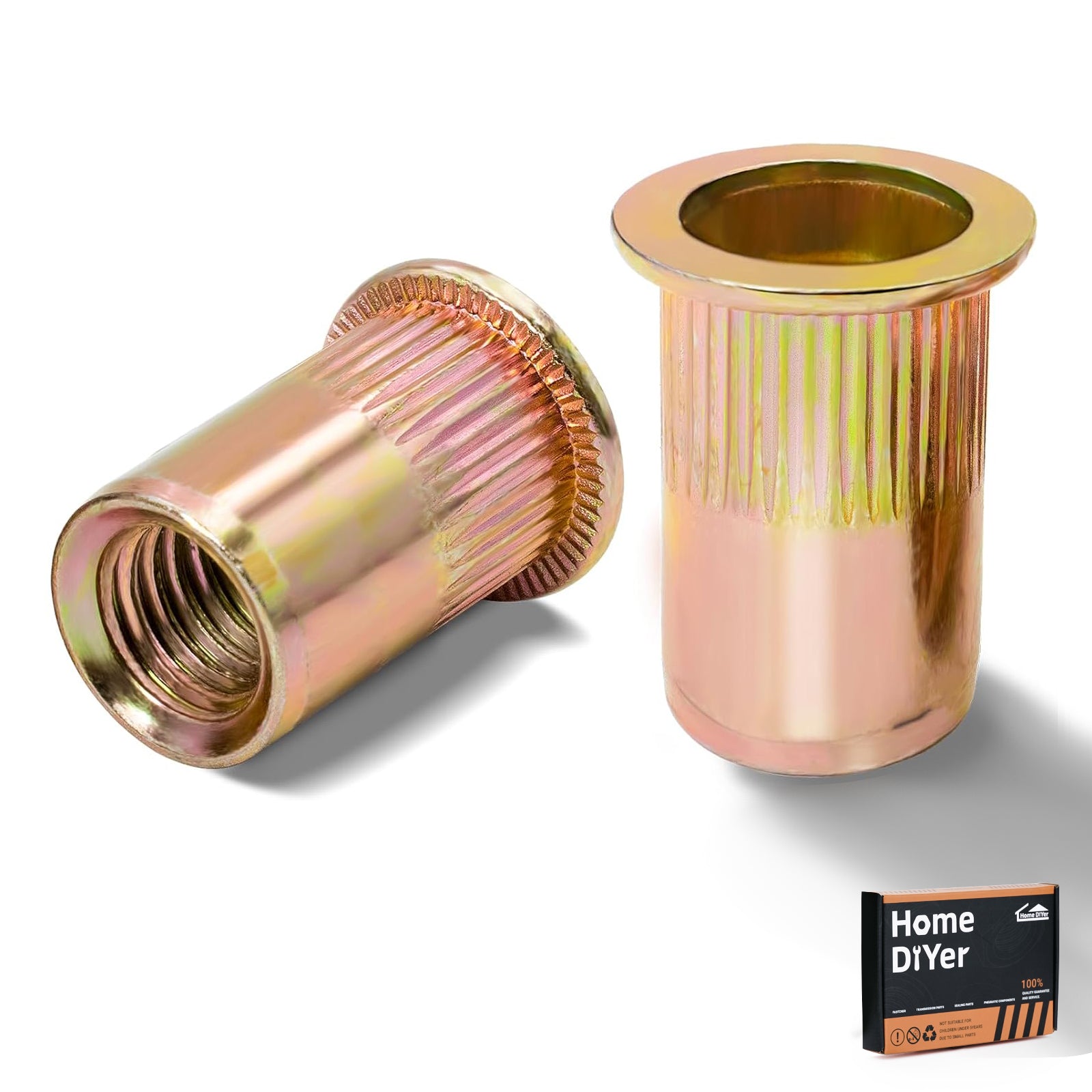 Zinc Plated Steel Rivnuts – Threaded Nutserts Knurled Rivet Nuts M3 to M10 | Blind Installation