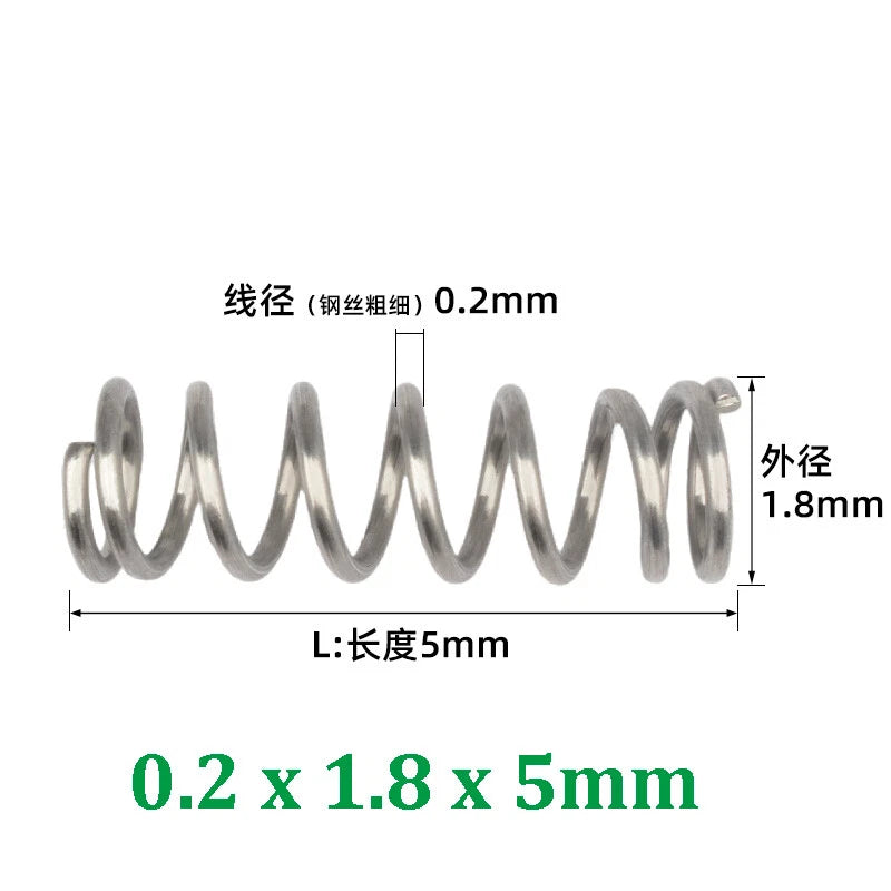 Compression Spring 0.2-0.5mm Wire Diameter Pressure Small Spring Stainless Steel