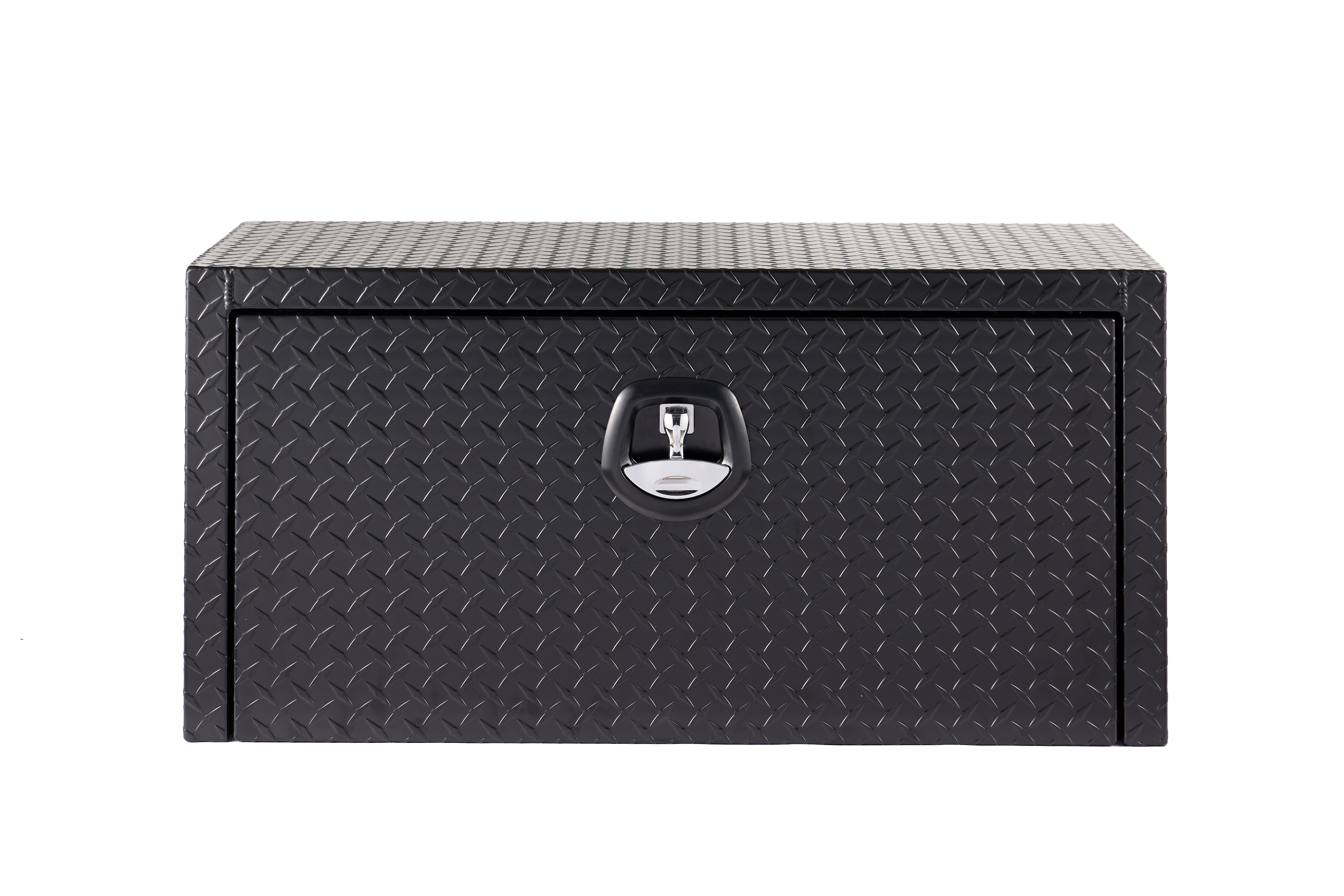 36" Aluminum Underbody Truck Tool Box — Heavy‑Duty Matte Black Diamond Plate, Waterproof & Lockable