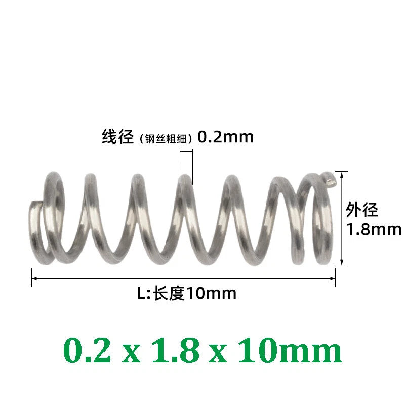 Compression Spring 0.2-0.5mm Wire Diameter Pressure Small Spring Stainless Steel