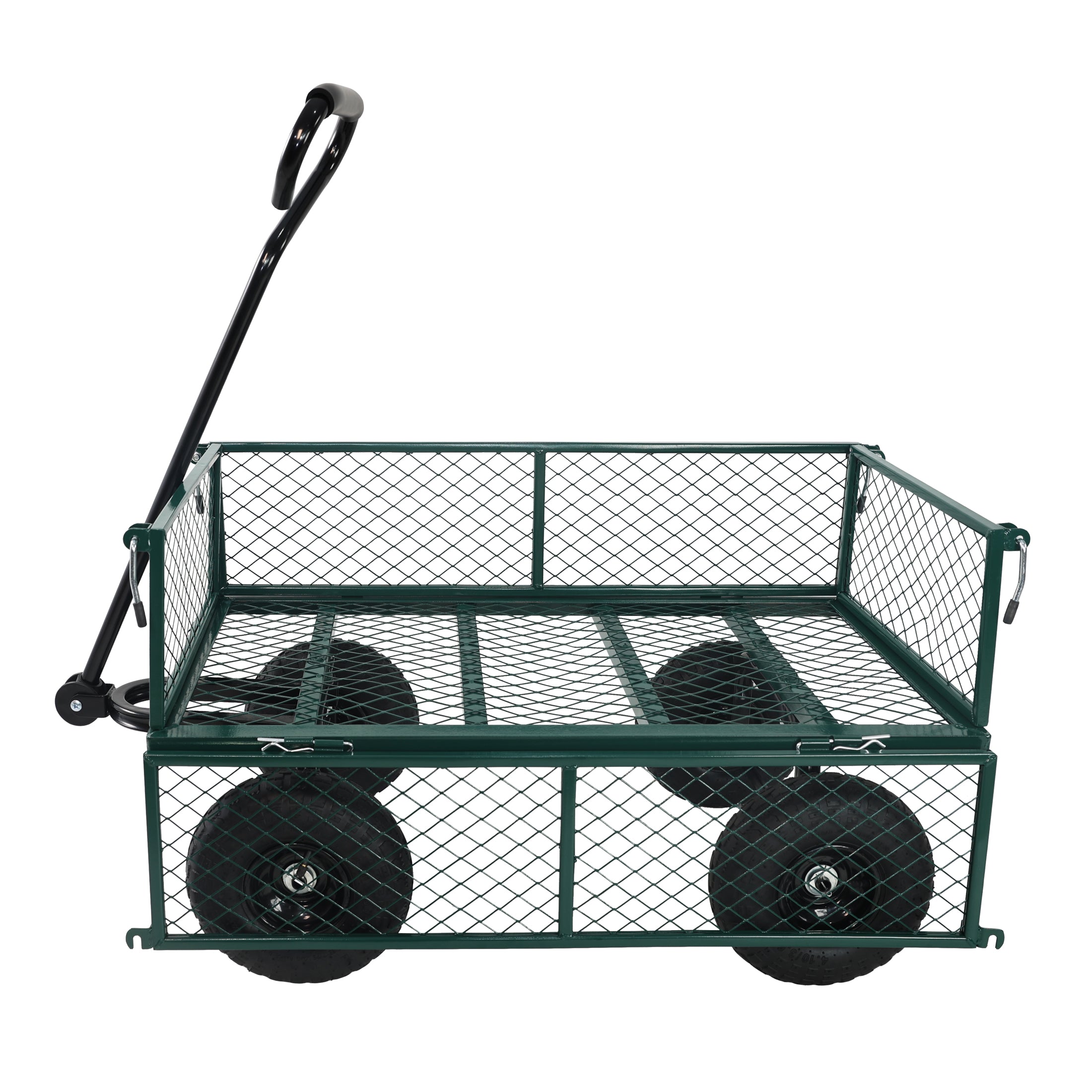 Wagon Cart Garden cart trucks make it easier to transport firewood (green)