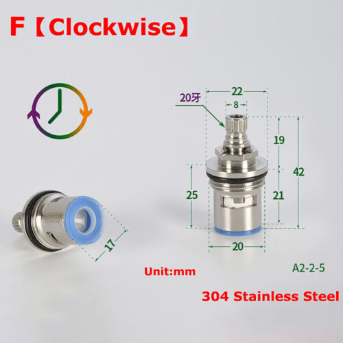 Universal Replacement Tap Valves Brass Ceramic Disc Cartridge Inner Faucet Valve - HomeDIYer