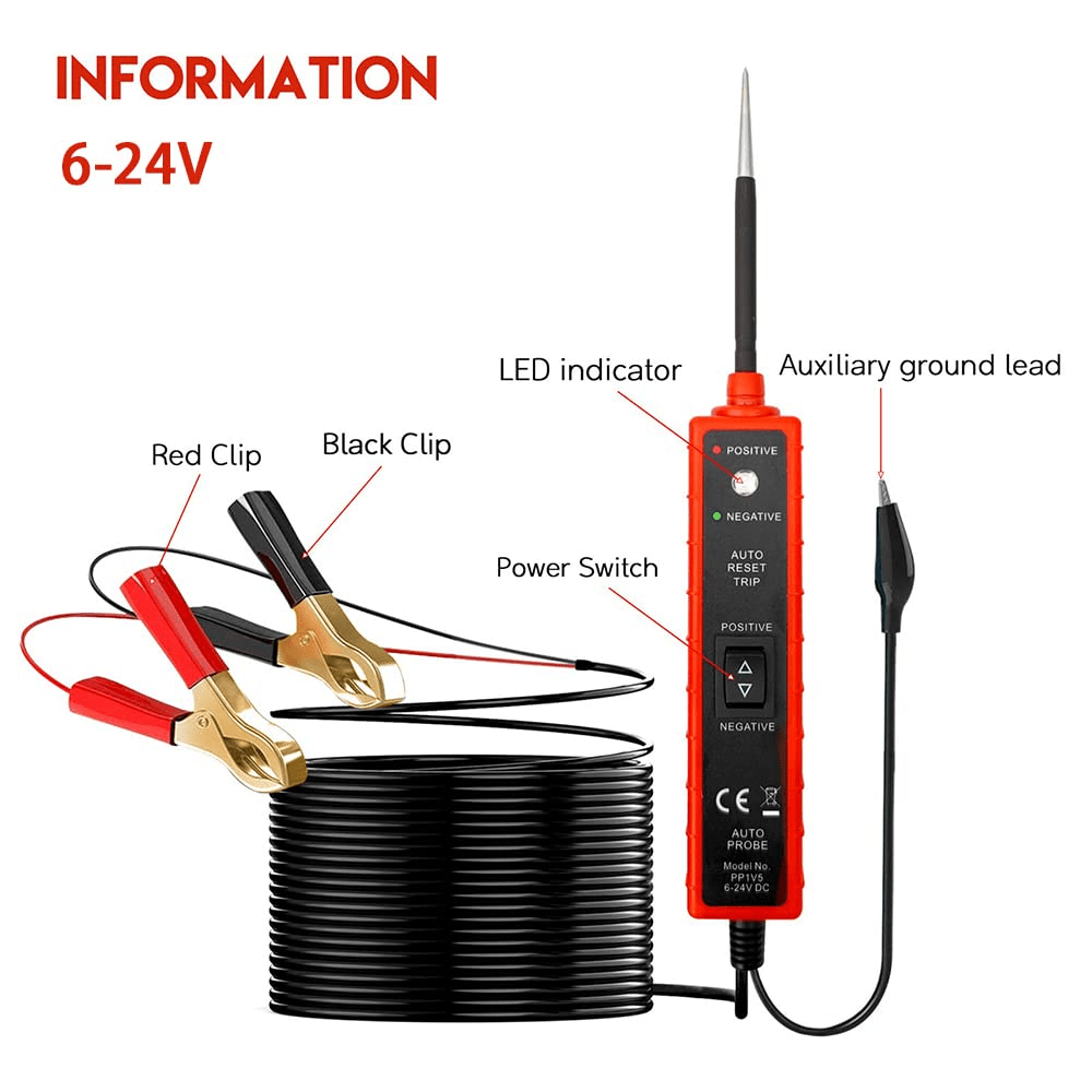 6 - 24V Car Auto Digital Power Probe Circuit Electrical Tester Test Device System - HomeDIYer