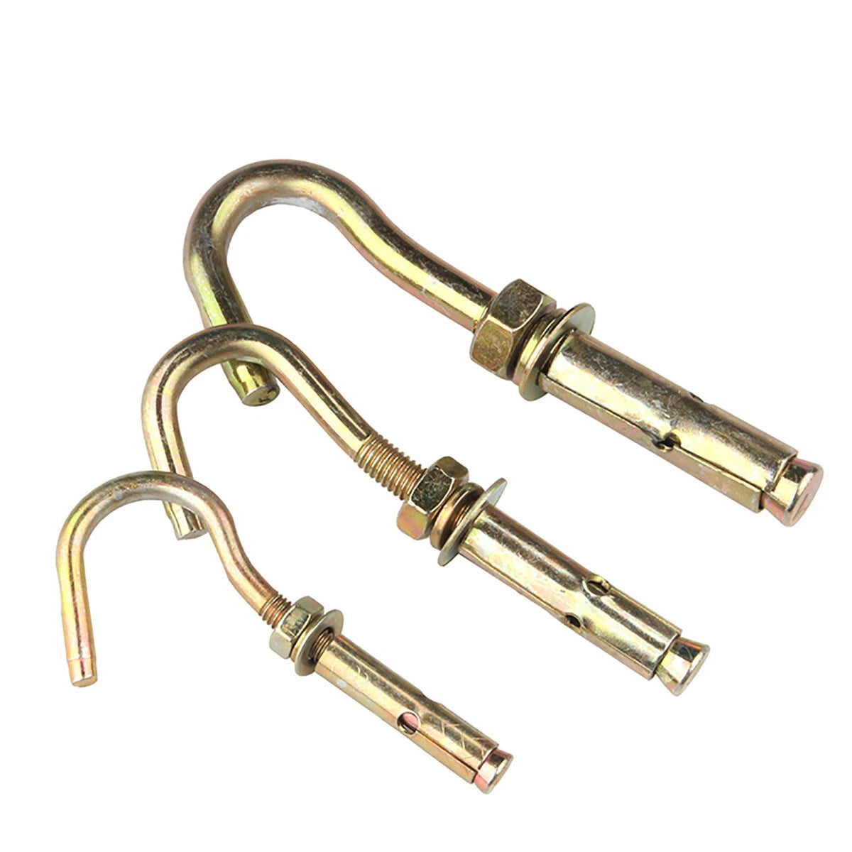 Open Hook Eye Bolt Shield Anchor — M6 M8 M10 M12 Heavy Duty Wall Expansion Bolt