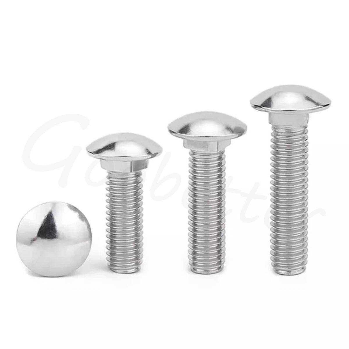 M3 M4 M5 Stainless Steel Carriage Bolts — DIN 603 Cup Square Dome Head, 304 SS - HomeDIYer