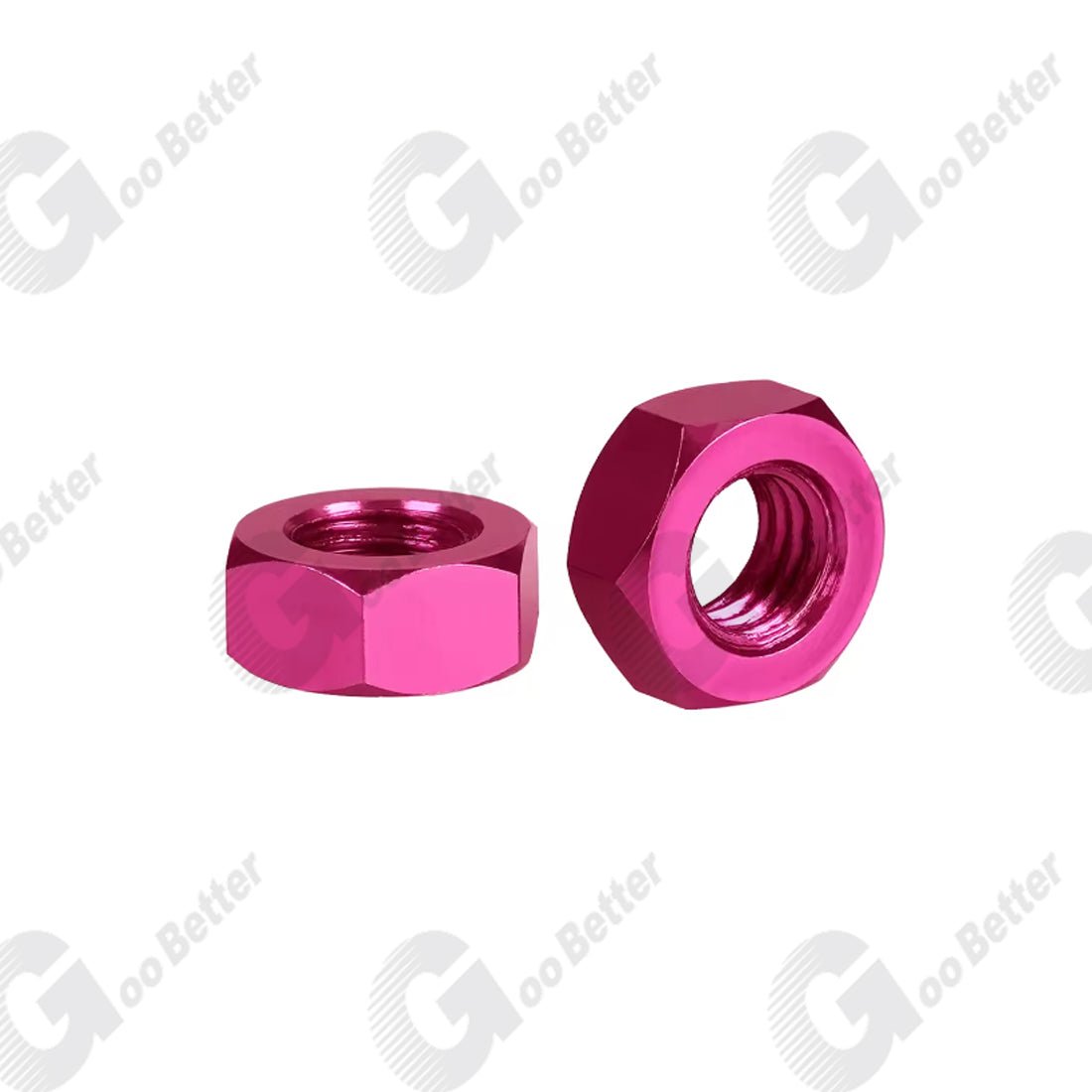 M3 M4 M5 M6 Colourful Anodised Aluminium Aluminum Hexagon Full Nuts - Hex Metric - HomeDIYer