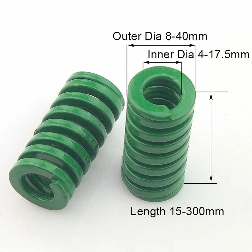 Die Springs OD 8-40mm Heavy Duty Load Green Compression Mould Spring All Sizes