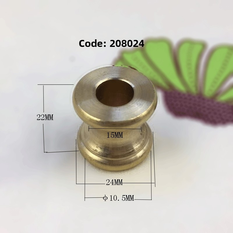 Solid Brass M10 I‑Connector with T‑Washer – 208 Brass Lamp Hardware for Pendant Lights & Fixtures