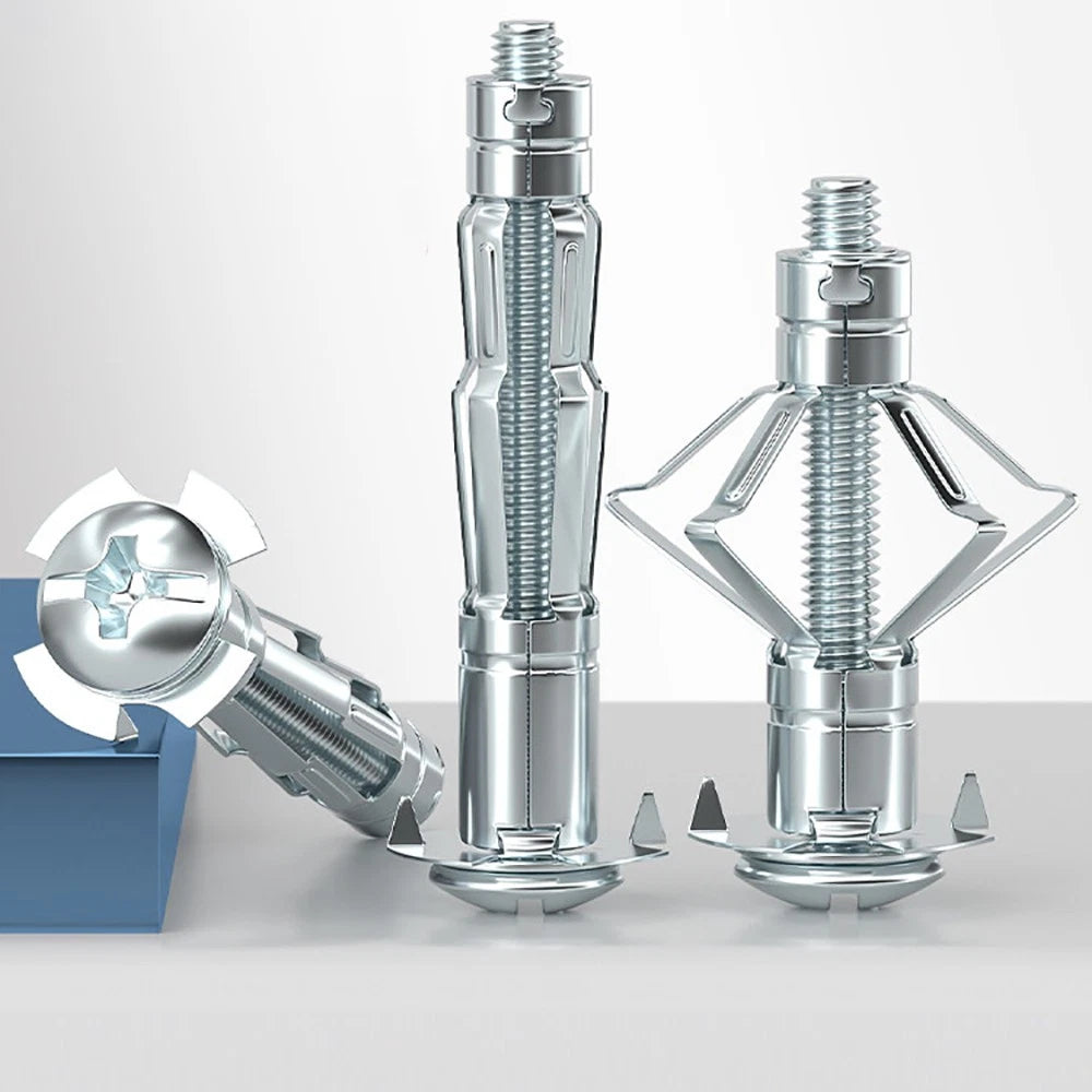 M4–M8 Metal Drywall Expansion Bolts | Hollow Wall Anchors for Plasterboard & Drywall