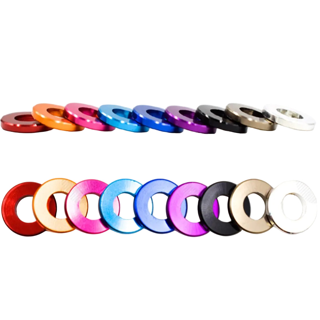 Aluminium Anodised M6 M8 Metric Colourful Flat Washer Spacer Gasket - HomeDIYer