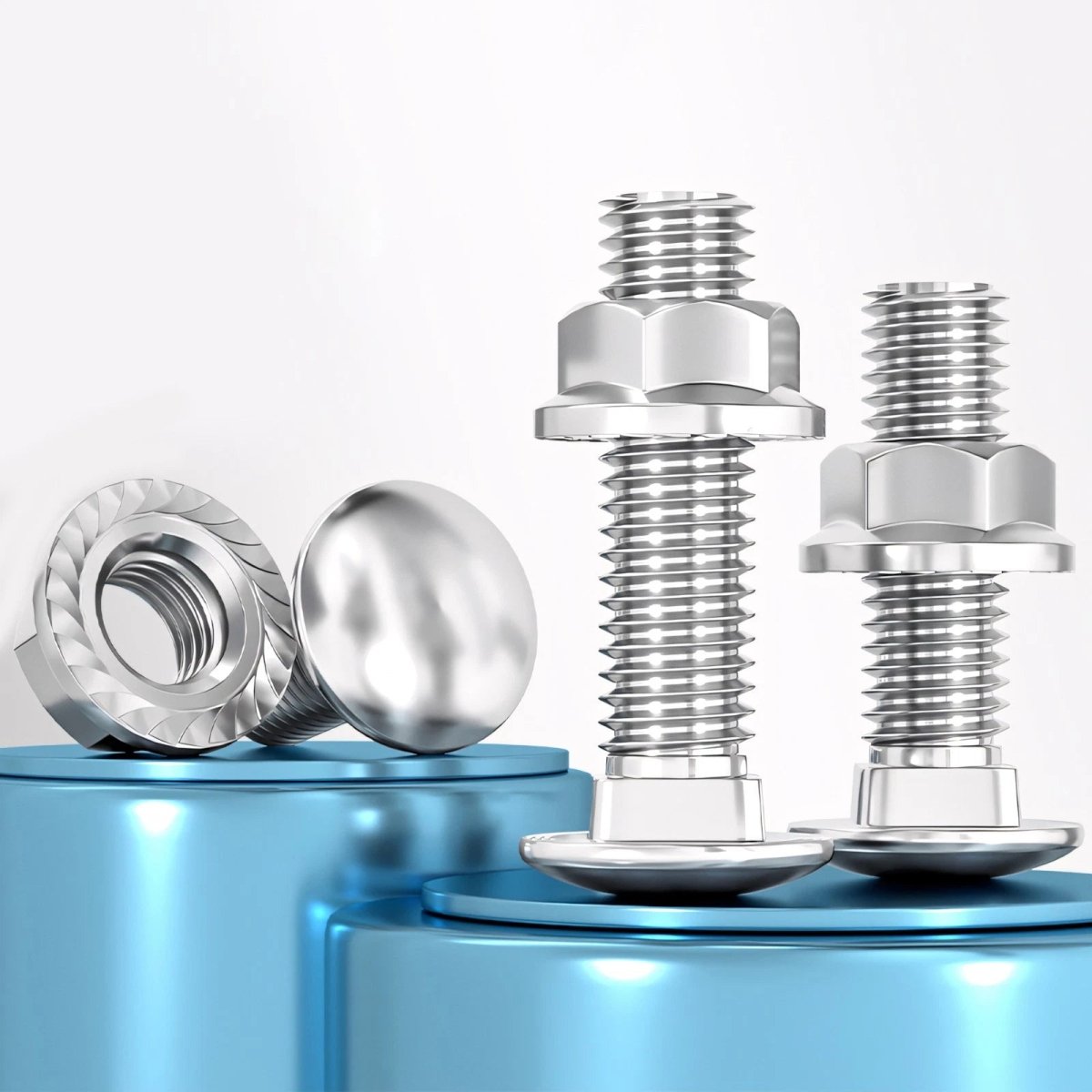 M5–M12 Carriage Bolts with Nuts | Cup Square Domed Head | 201 Stainless Steel - HomeDIYer