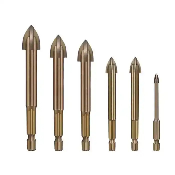 Ceramic Triangle Drill Set Cross Alloy 4 - 12mm Efficient Universal Drilling Tool - HomeDIYer