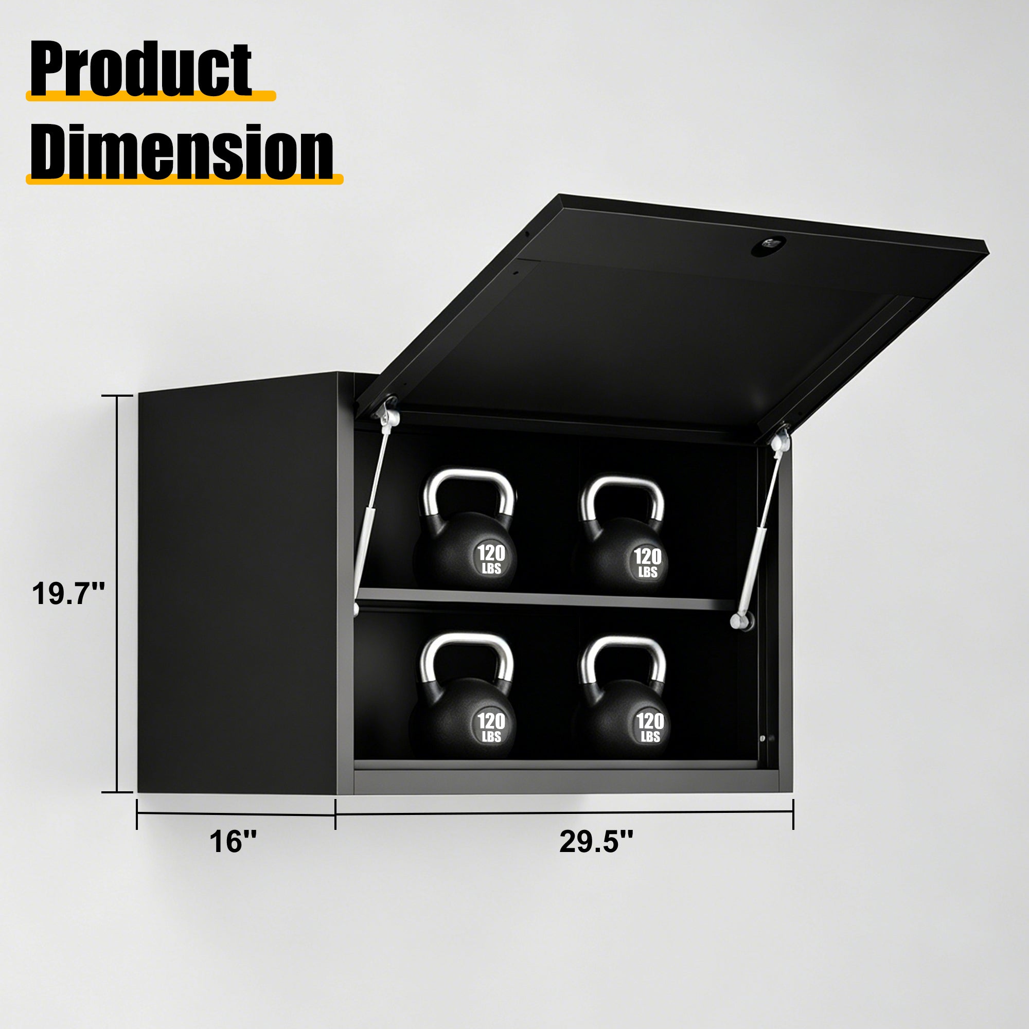 Heavy Duty Wall Mounted Tool Storage Cabinet – Steel Metal Garage Cabinet for Workshop, Basement, Kitchen