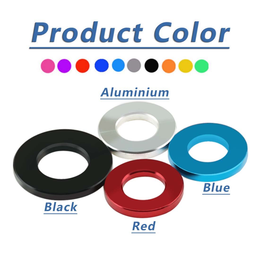 M8 M10 Colore Aluminium Alloy Metric Flat Washers Anodised Seal Washer - HomeDIYer