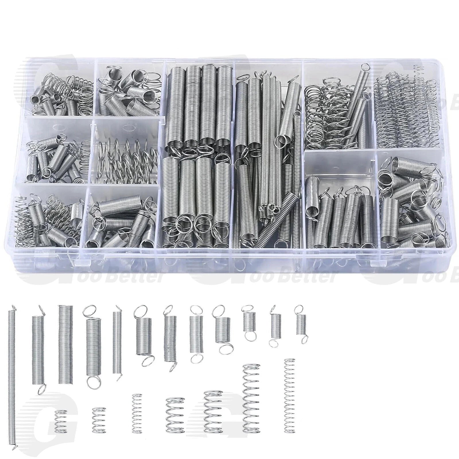 Coil Spring Assortment Kit Zinc Plated Steel Compression Carburetor Extension - HomeDIYer