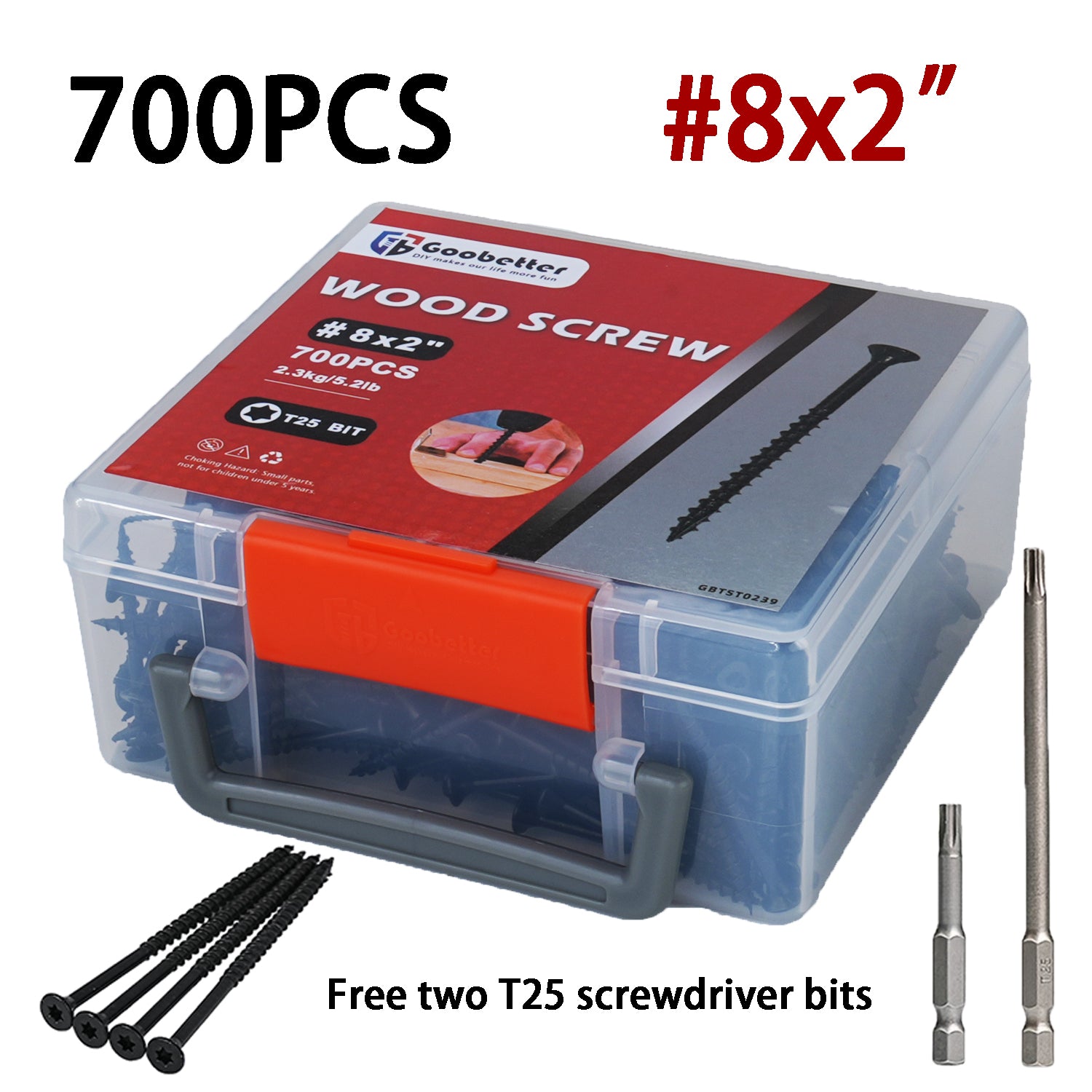 Yellow Deck Screws Set T25 Torx Self Tapping Wood Screws Exterior Deck Screws