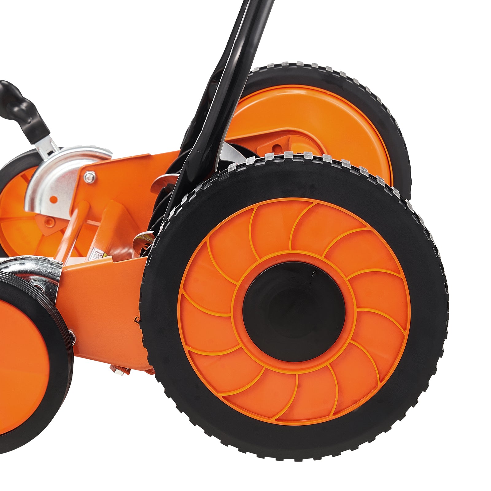 18" Manual Push Reel Lawn Mower 5-Blade Adjustable Height Grass Catcher 4 Wheels