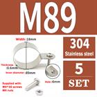 304 Stainless Steel Pipe Clamp U-Bolt Hose Clip 10 - 115mm Plumbing Fixing