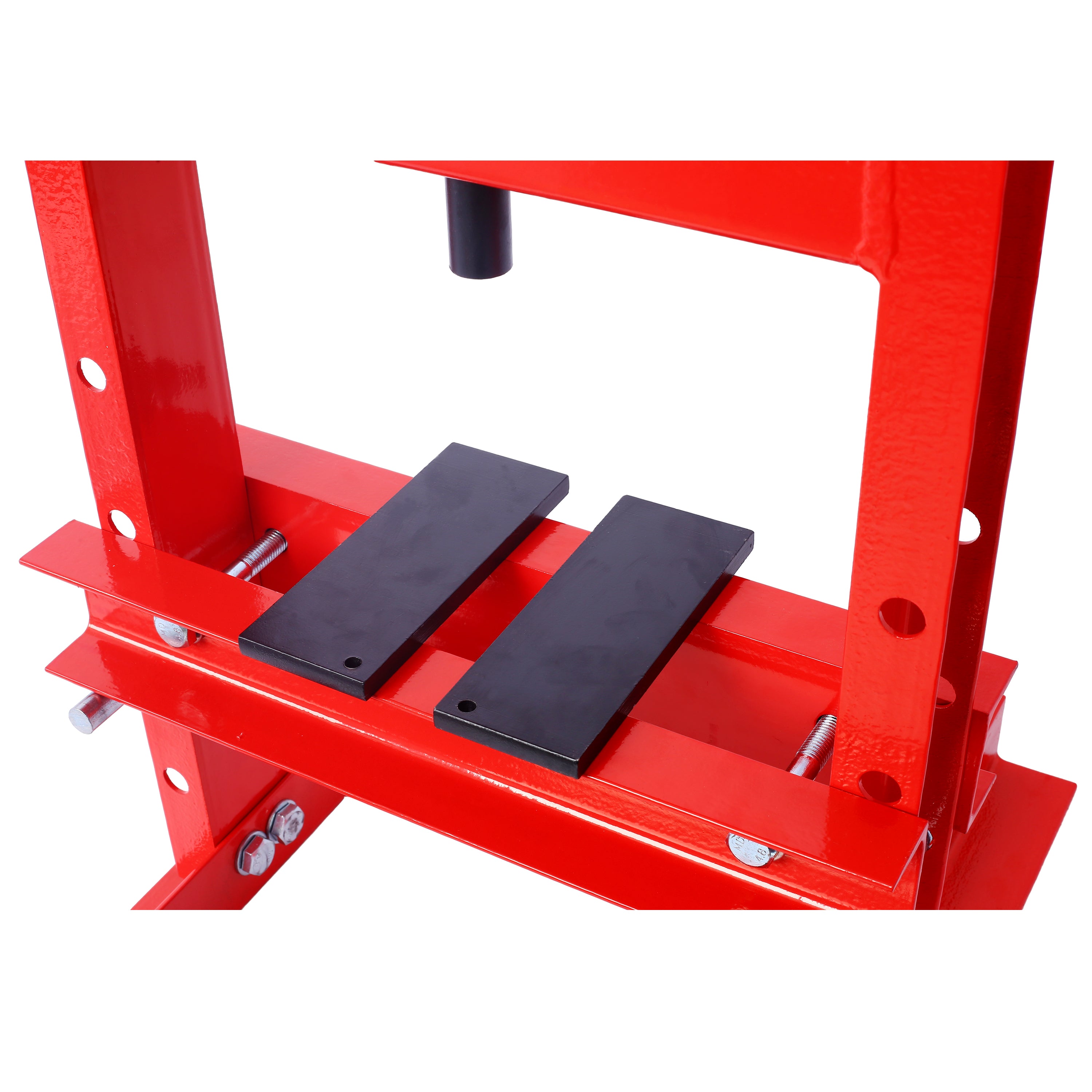 Hydraulic 6 Ton H-Frame Garage Floor Adjustable Shop Press with Plates, 6T, black