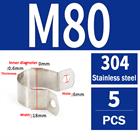 304 Stainless Steel Pipe Clamp U-Bolt Hose Clip 10 - 115mm Plumbing Fixing