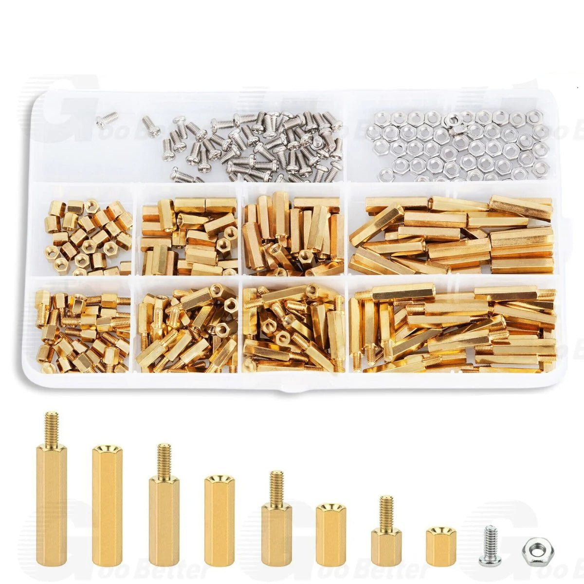300pcs M3 Male Female Standoff PCB Spacers Hex Hexagonal Brass Screws Nuts Kit - HomeDIYer