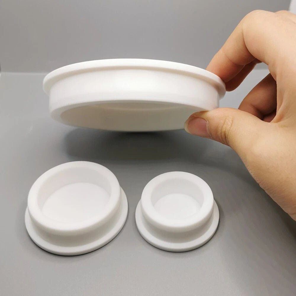 Hole Plug End Cap Round Silicone Rubber Blanking Seal Bung 6.8mm - 201.5mm White - HomeDIYer