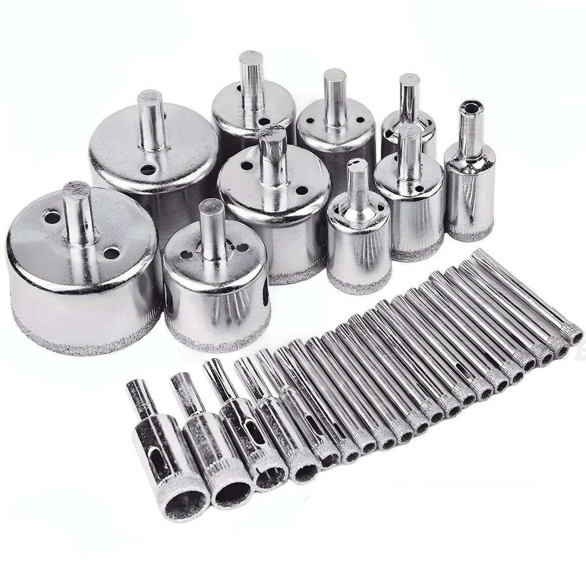 30Pcs Diamond Hole Saw Drill Bit Tools Set for Glass,Tile,Ceramic,Marble Cutting - HomeDIYer
