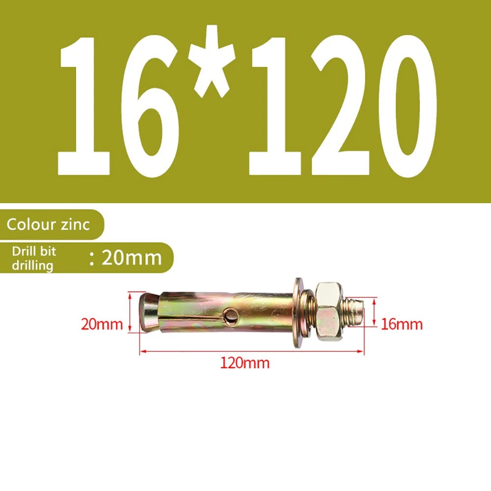 Masonry Concrete Expansion Bolts — Carbon Steel Wall Anchor Screws M6 to M20