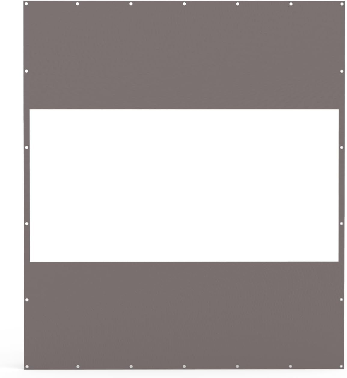 Outdoor PVC Curtain 8Hx7W ft 18oz Waterproof UV-Resistant Brass Grommets Gray | HomeDIYer