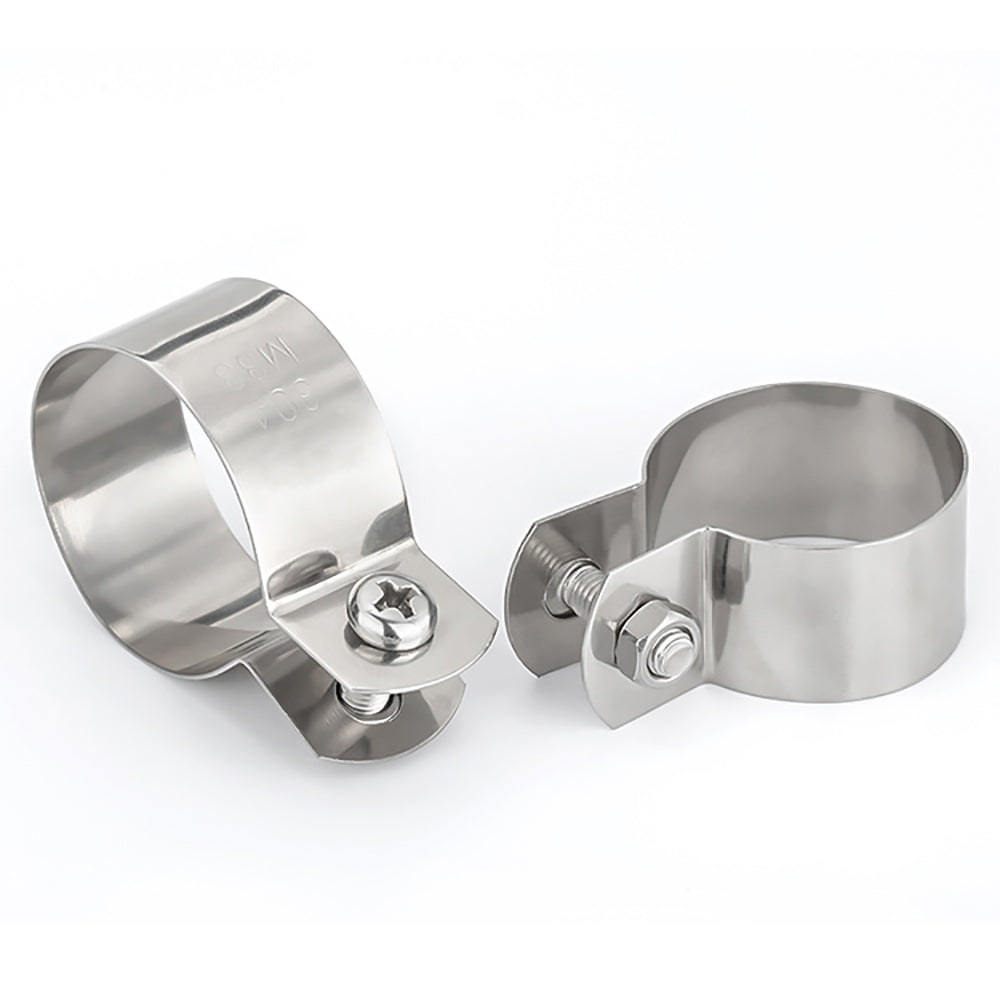 304 stainless steel pipe clamps, M33 U-bolt hose clamps (with locknut included), are ideal for securing pipes ranging from 10mm to 115mm, including water, electrical cables, and gas pipes. | HomeDIYer