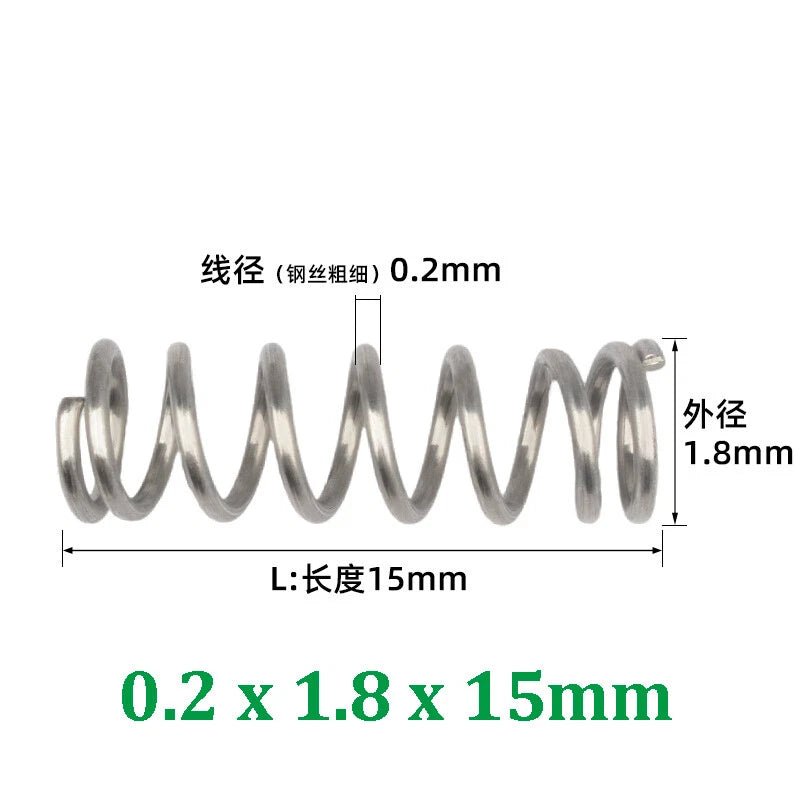 Compression Spring 0.2-0.5mm Wire Diameter Pressure Small Spring Stainless Steel