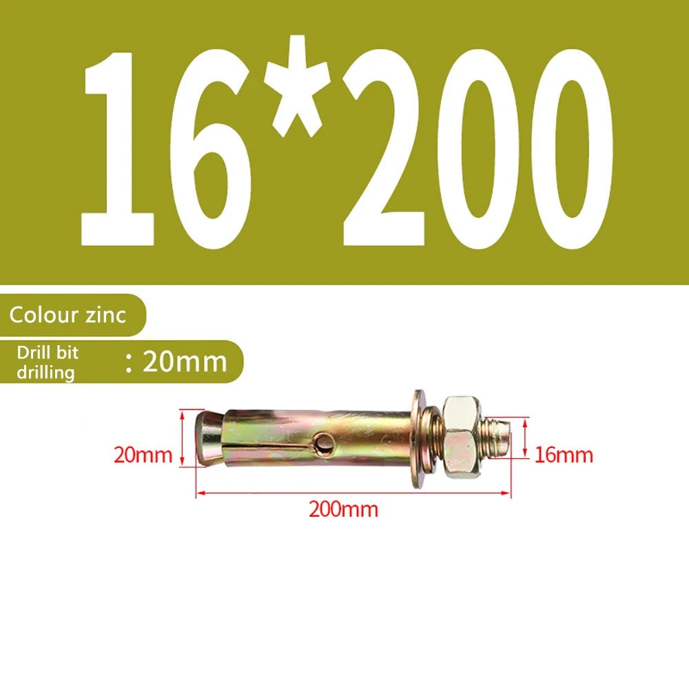 Masonry Concrete Expansion Bolts — Carbon Steel Wall Anchor Screws M6 to M20