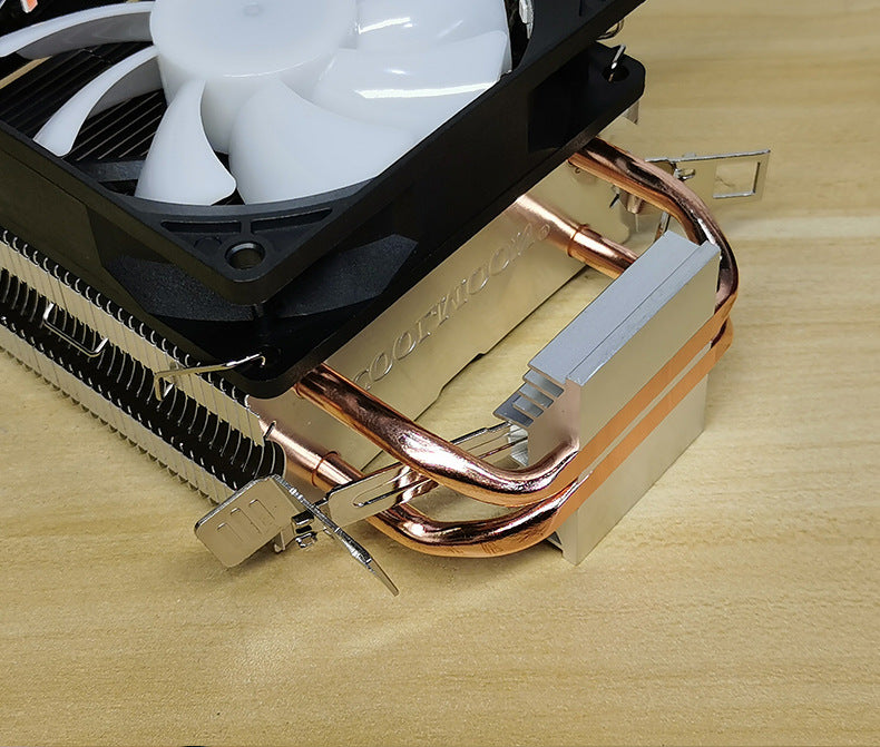 Dual Heatpipe CPU Cooler with Dual 90mm Fans — Intel & AMD, 3-Pin, 35-Fin Tower