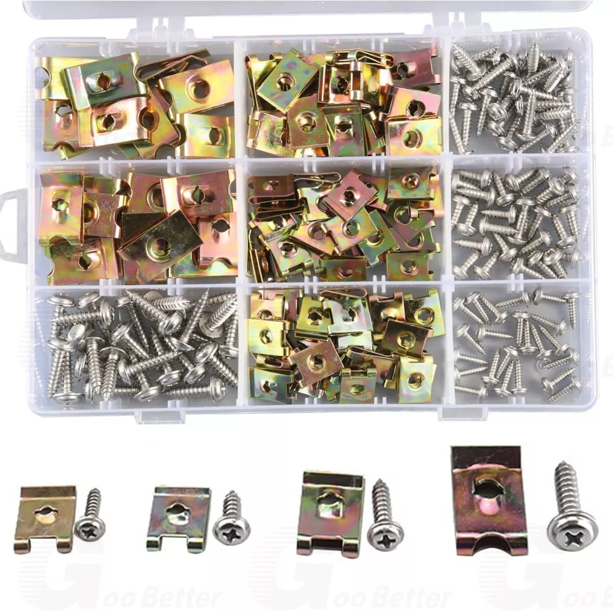 Auto Car U - Clip U Nut and Screw Assortment Kit for Car Dash Door Panel Interior - HomeDIYer