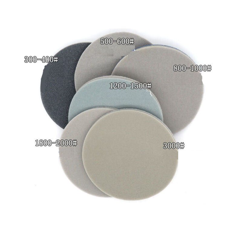 4" 5" 6" Wet Dry Sanding Pad Discs Hook&Loop Sponge Foam Sandpaper 300-3000 Grit