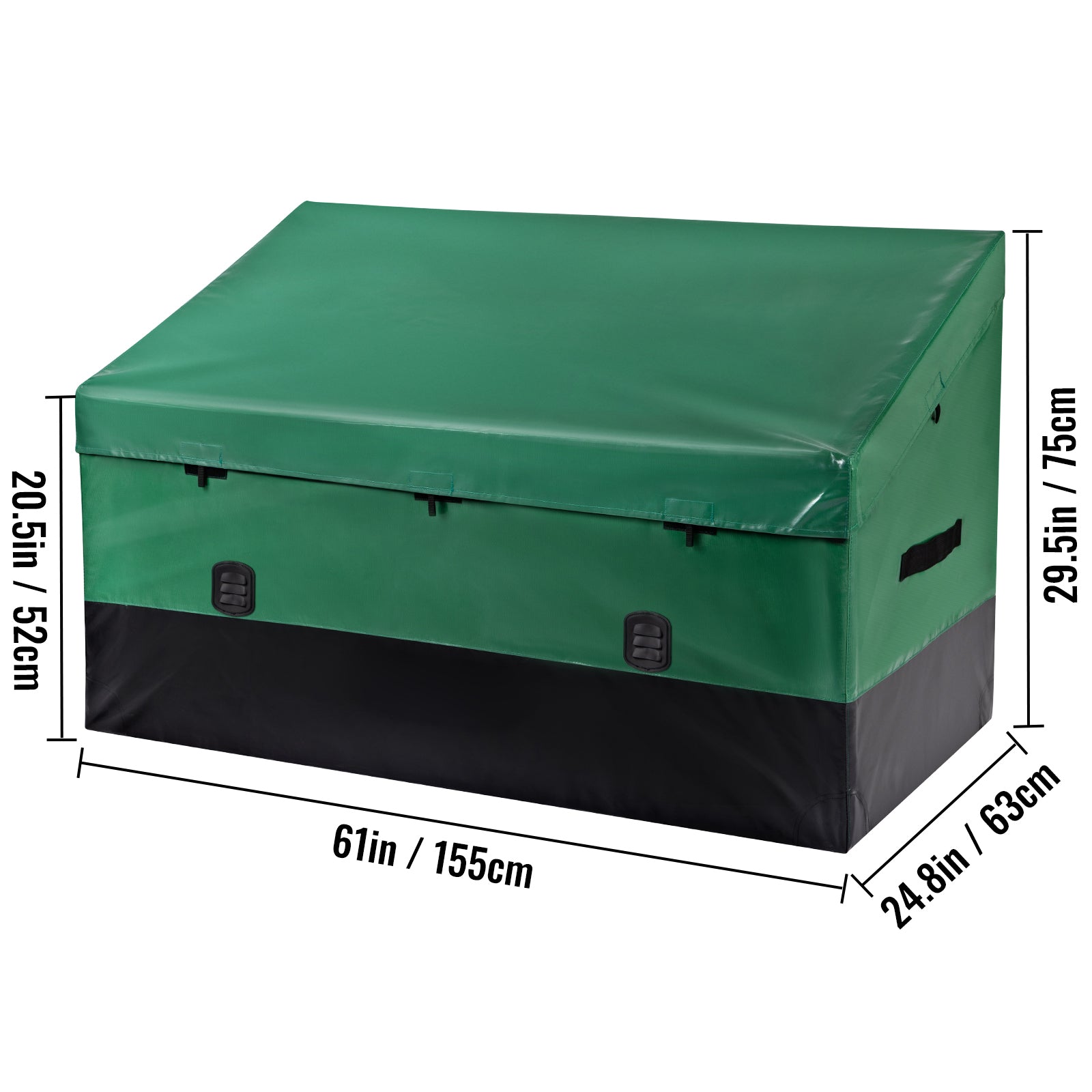 Outdoor Storage Box Patio Deck Box 150 Gallon Waterproof PE Tarpaulin