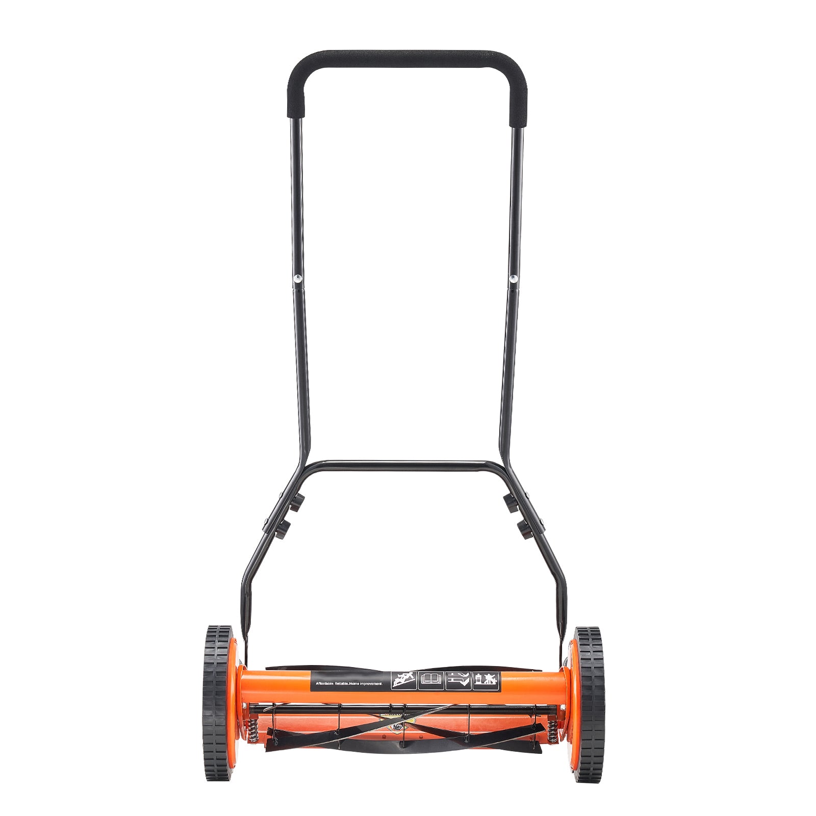 18" Manual Push Reel Lawn Mower 5-Blade Adjustable Height Grass Catcher 4 Wheels