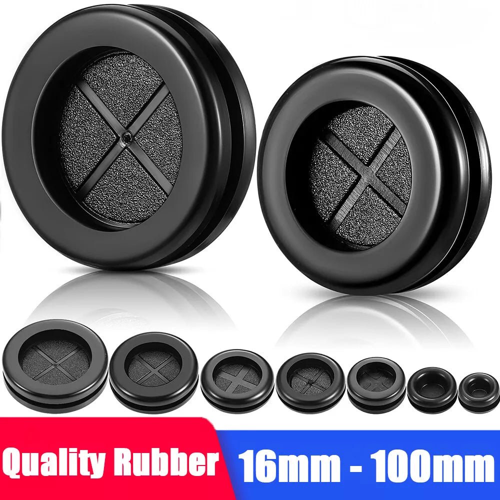 Round Rubber Plug Hole Grommet for Protecting Cable Wire Hole Plug 16mm - 100mm - HomeDIYer