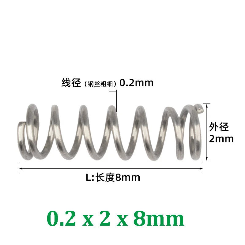 Compression Spring 0.2-0.5mm Wire Diameter Pressure Small Spring Stainless Steel