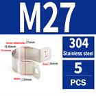 304 Stainless Steel Pipe Clamp U-Bolt Hose Clip 10 - 115mm Plumbing Fixing