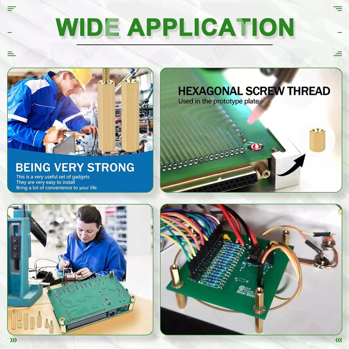 300Pcs M2 Male Female Brass Standoff Spacer PCB Board Hex Screws Nut Kit - HomeDIYer