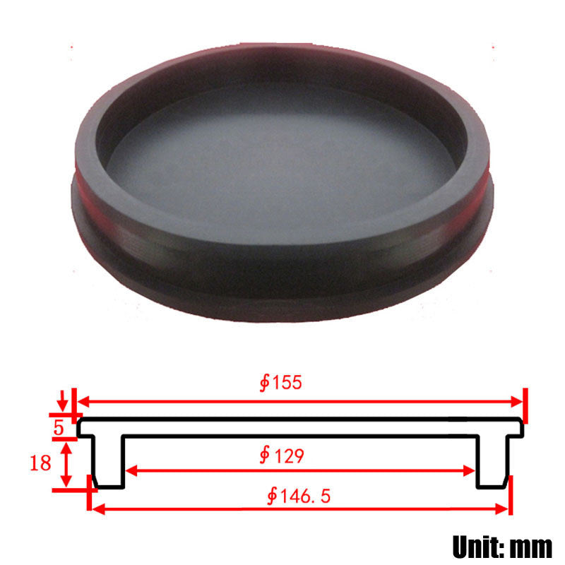 Side view comparison of black PVC and silicone rubber pipe plugs diameter range