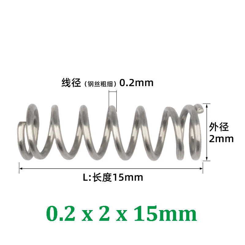 Compression Spring 0.2-0.5mm Wire Diameter Pressure Small Spring Stainless Steel
