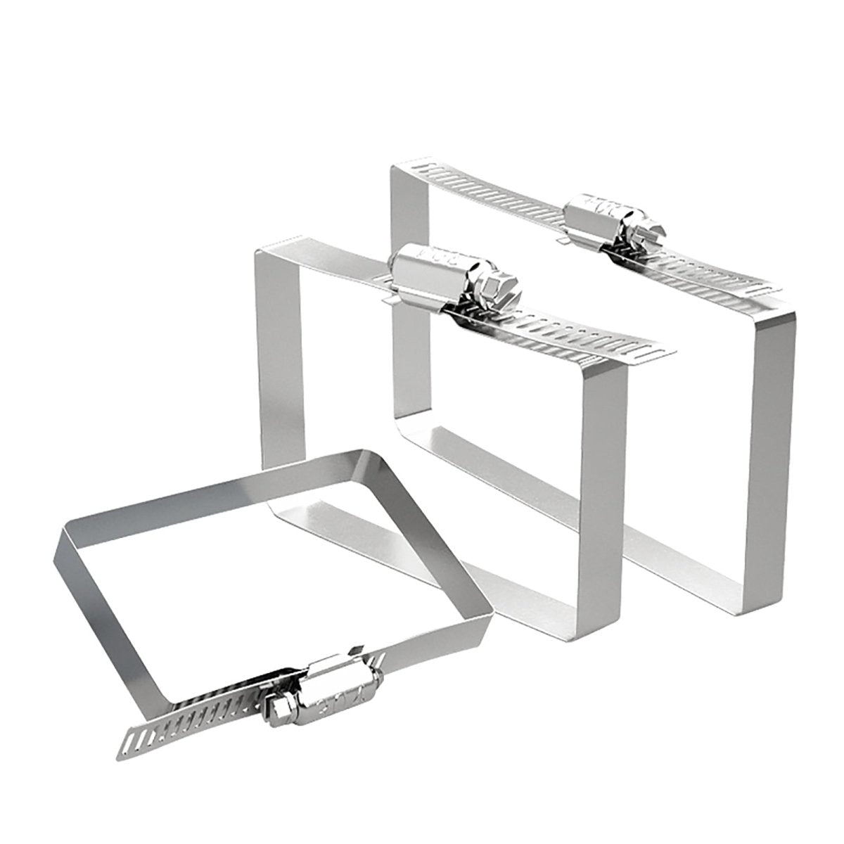 304 Steel Square Hose Clamp 50 - 1200mm Rectangular for Cable Tray & Pipe Fixing - HomeDIYer