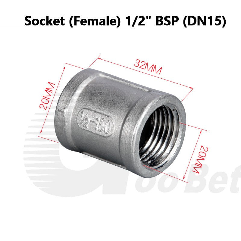BSP Threaded Stainless Steel Pipe Fittings 304 — Elbow, Tee, Nipple, Socket & More
